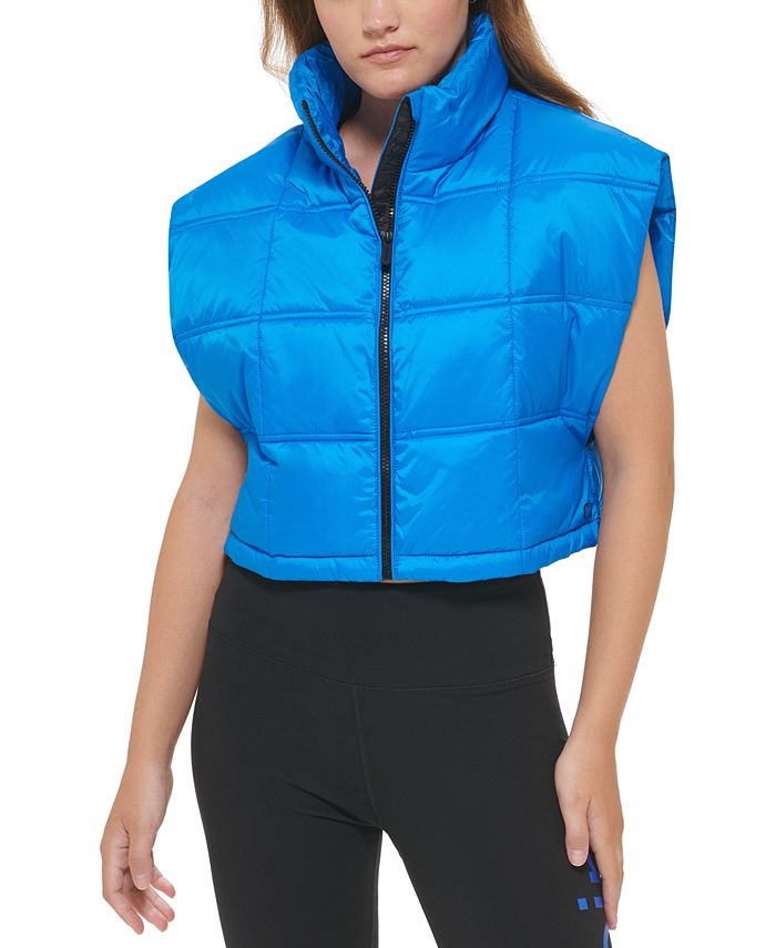 Calvin Klein Women's Cropped Mock-Neck Zip-Up Vest & Reviews - Activewear -  Women - Macy's