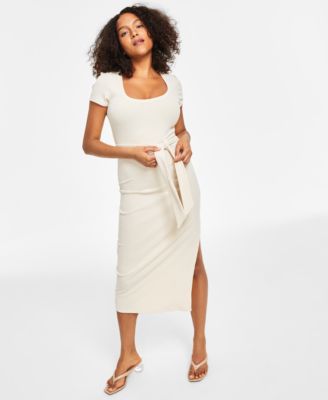 Macy's white shops midi dress