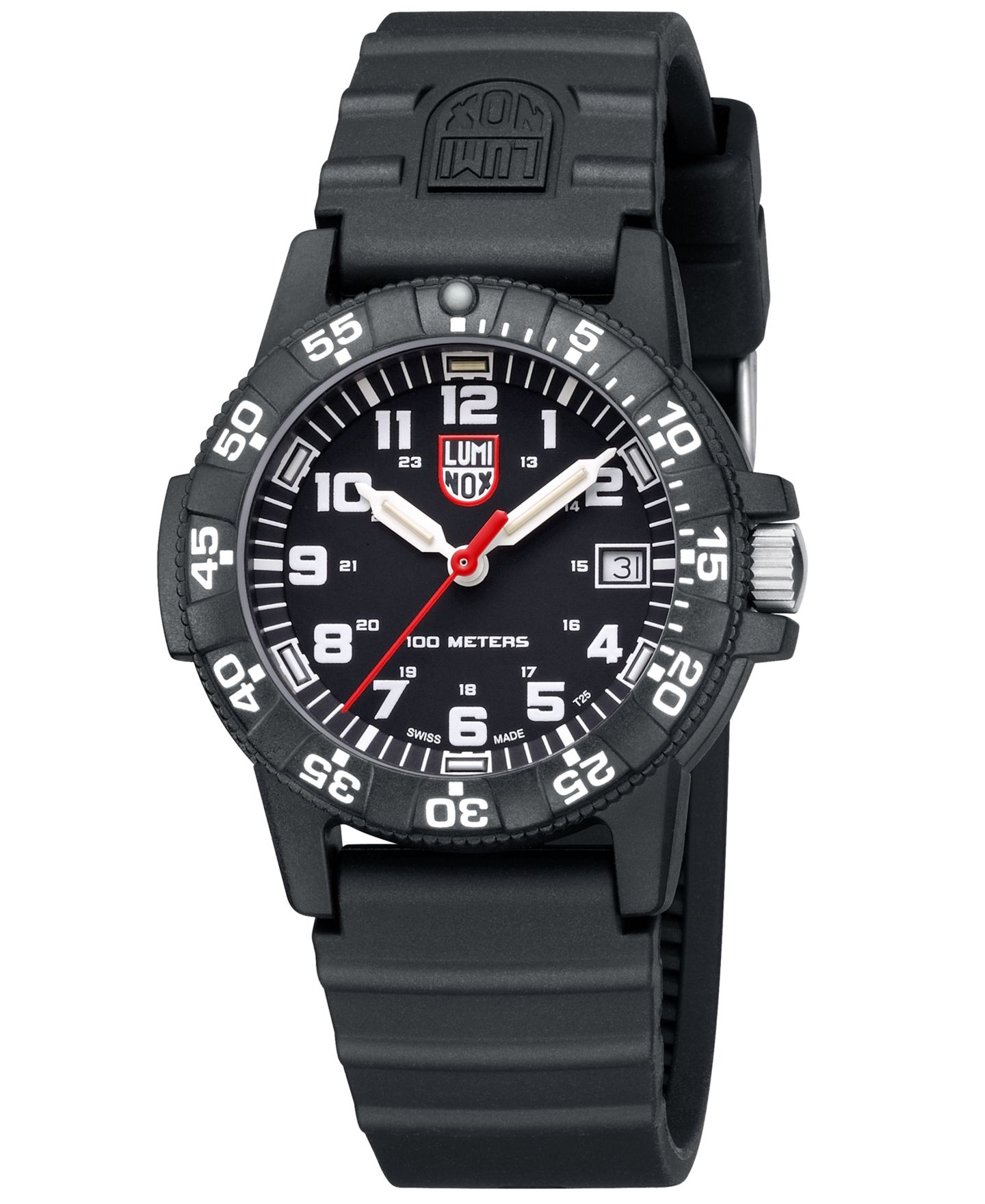 Женские часы Luminox Swiss Leatherback Sea Turtle Dive Black Rubber Strap Watch 39mm — фото 2