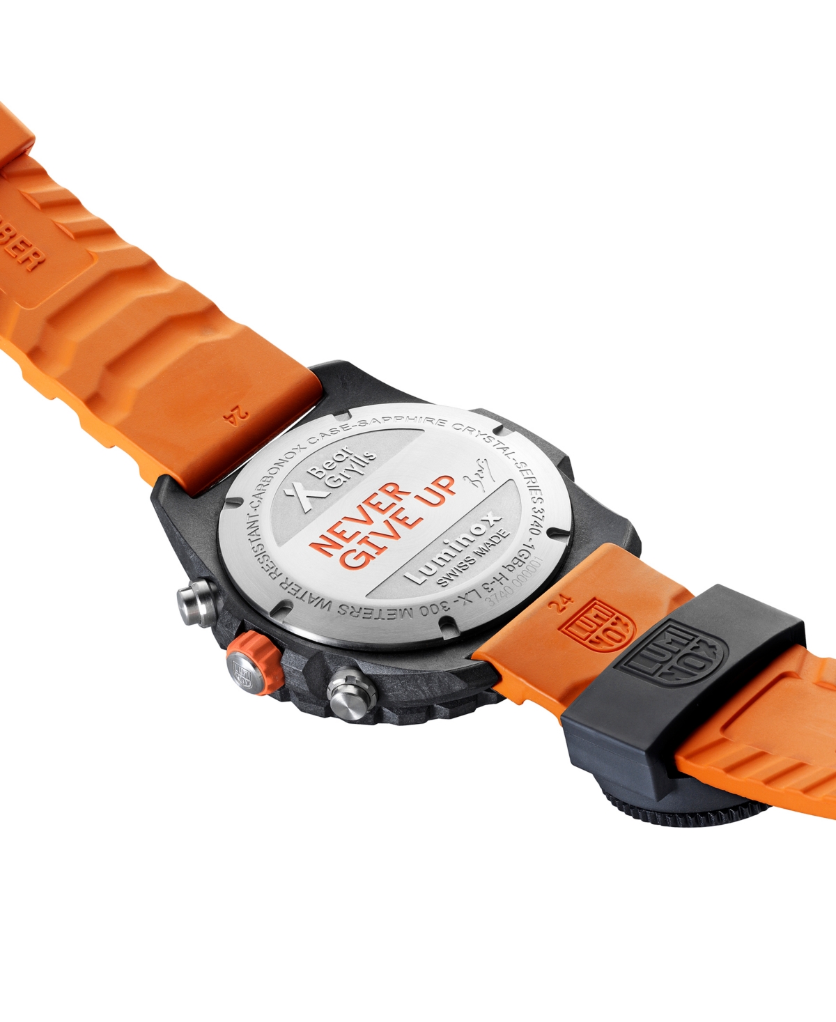 Shop Luminox Men's Swiss Chronograph Bear Grylls Survival Master Series Compass Orange Rubber Strap Watch 45mm In No Color