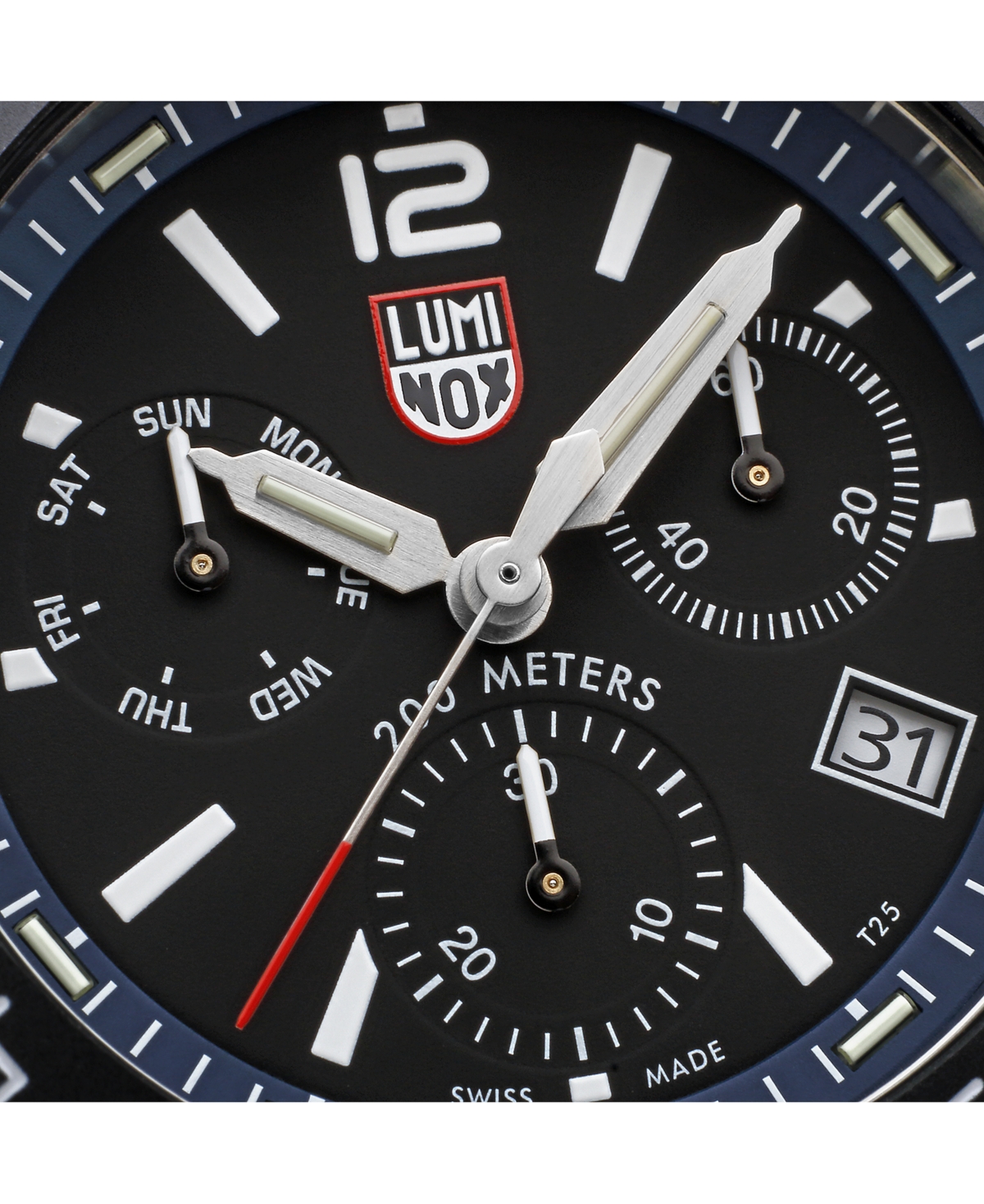 Shop Luminox Men's Swiss Chronograph Pacific Diver Blue Rubber Strap Watch 44mm In No Color