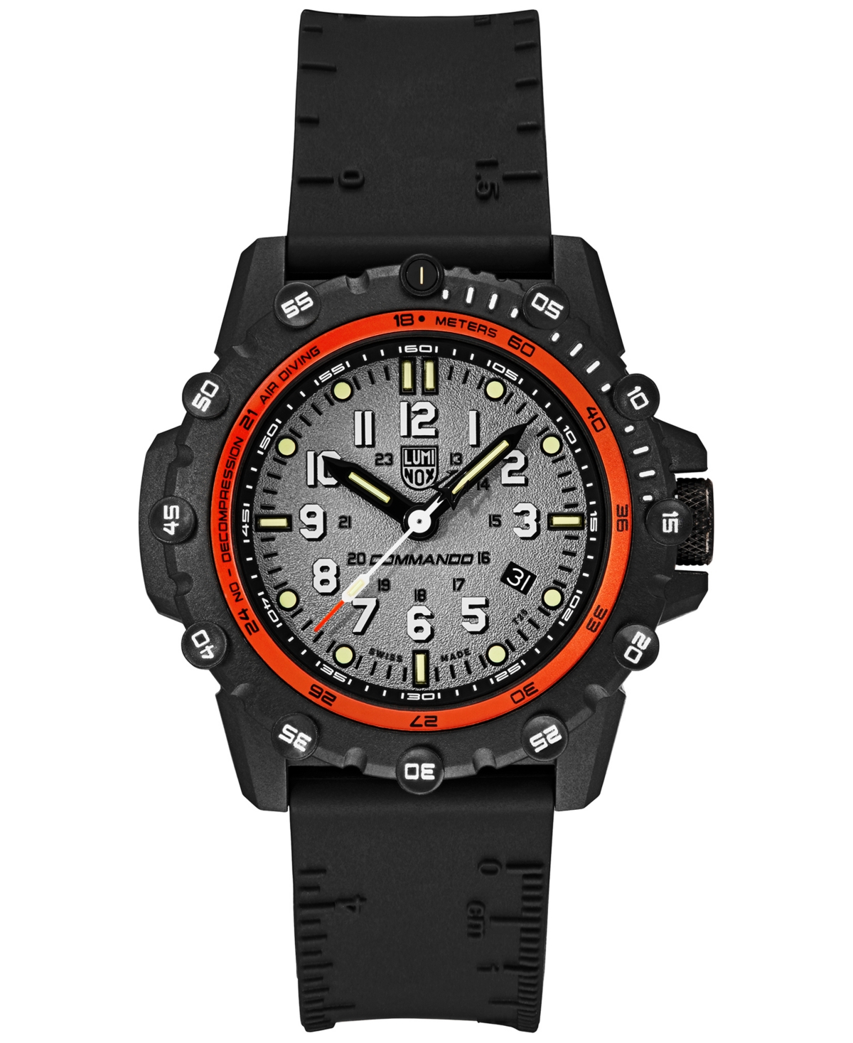Shop Luminox Men's Swiss Commando Frogman Tactical Black Rubber Strap Watch 46mm In No Color