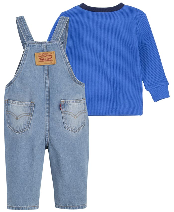 Levi's Baby Boys Logo Tshirt and Denim Overalls, 2 Piece Set Macy's
