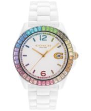 White COACH Watches and Watch Straps Macy s