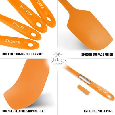 Heat Resistant Non-Stick 4-Piece Silicone Spatula Set for Cooking