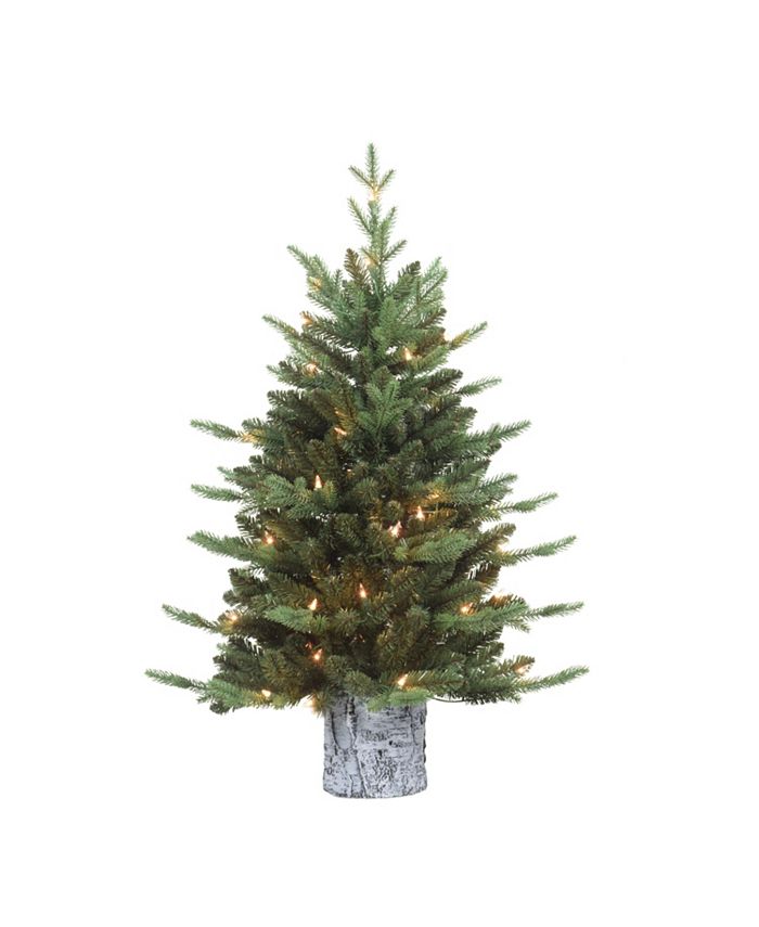 Puleo PreLit Potted Artificial Christmas Tree with 50 Lights, 3' Macy's