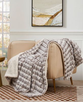 Royal Luxe - Reversible Micromink to Faux-Sherpa Tie-Dye Throw