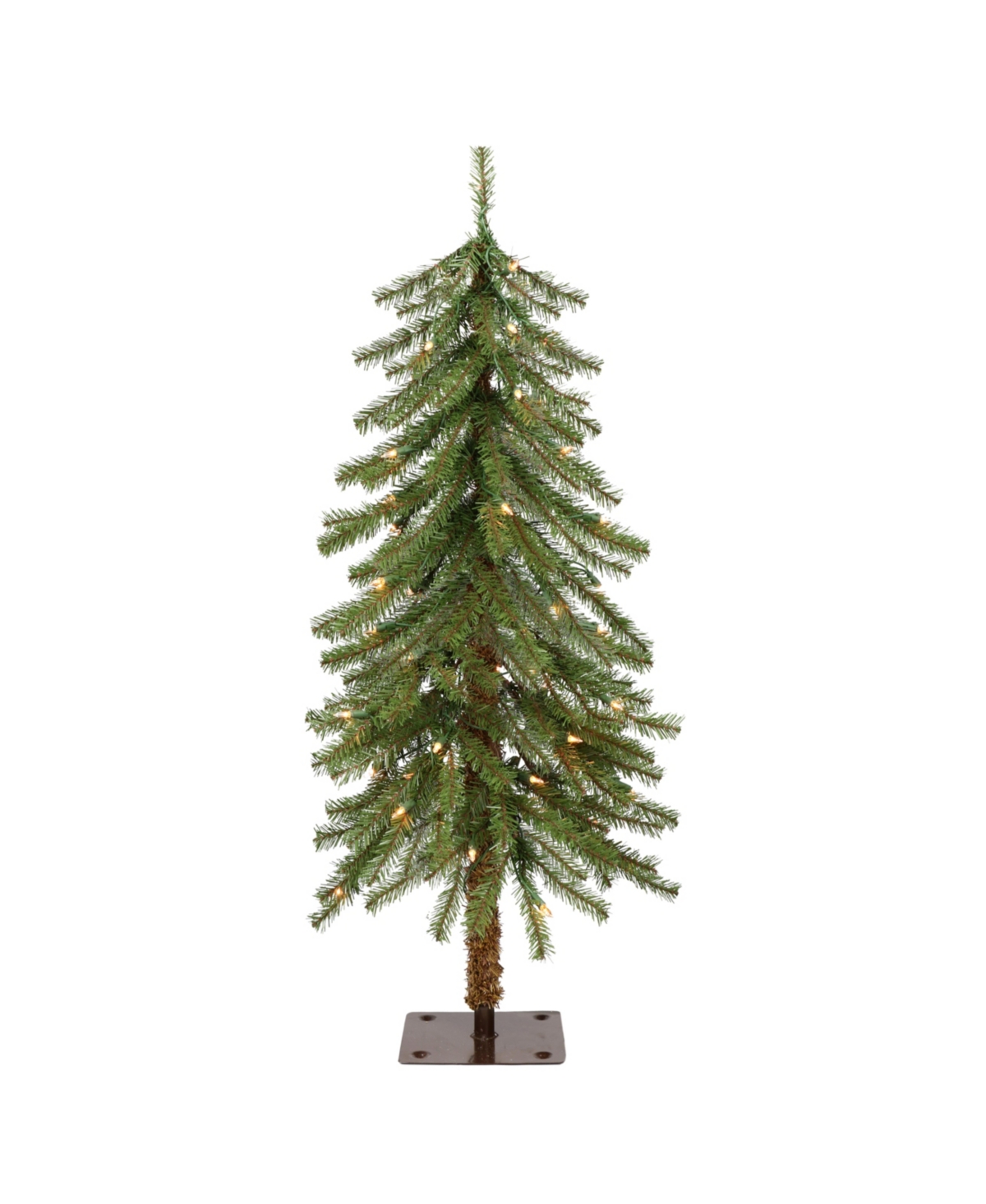 Puleo Pre-Lit Alpine Artificial Christmas Tree with 50 Lights,