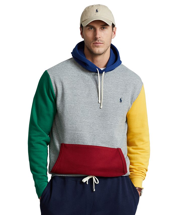 Polo Ralph Lauren Men's Big & Tall RL Fleece Color-Blocked Hoodie - Macy's