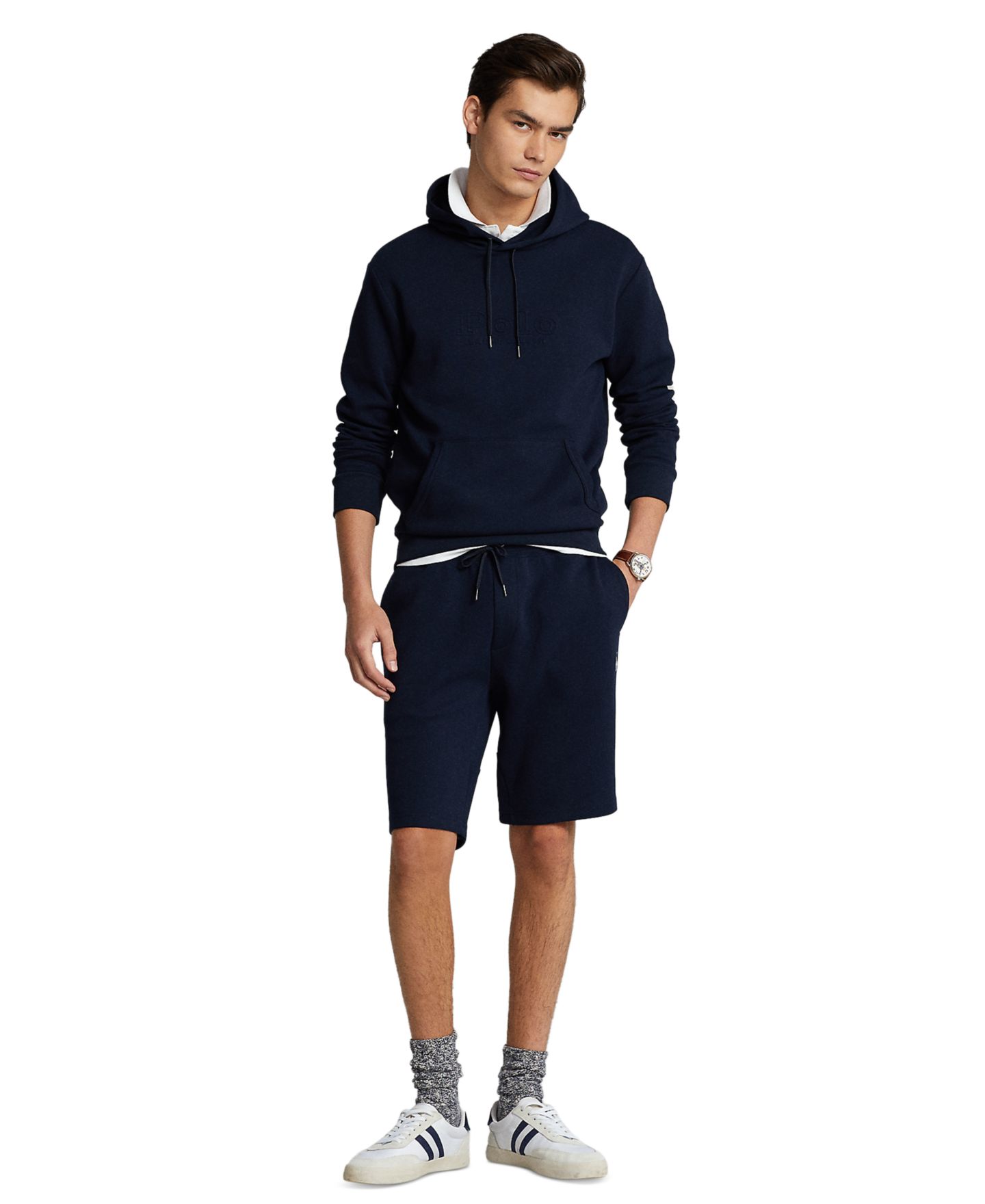 Мужские шорты Polo Ralph Lauren Double-Knit, цвет: Тёмно-синий — фото 2