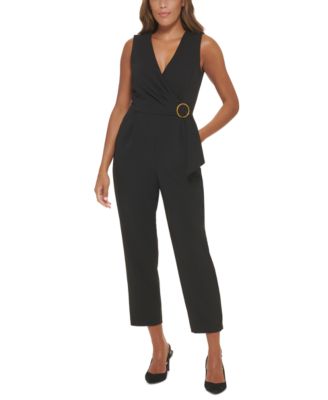 Calvin Klein - Women's Sleeveless Side-Buckle Jumpsuit