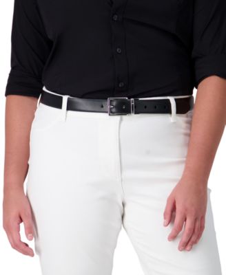 Women's Reversible Leather Pant Belt 