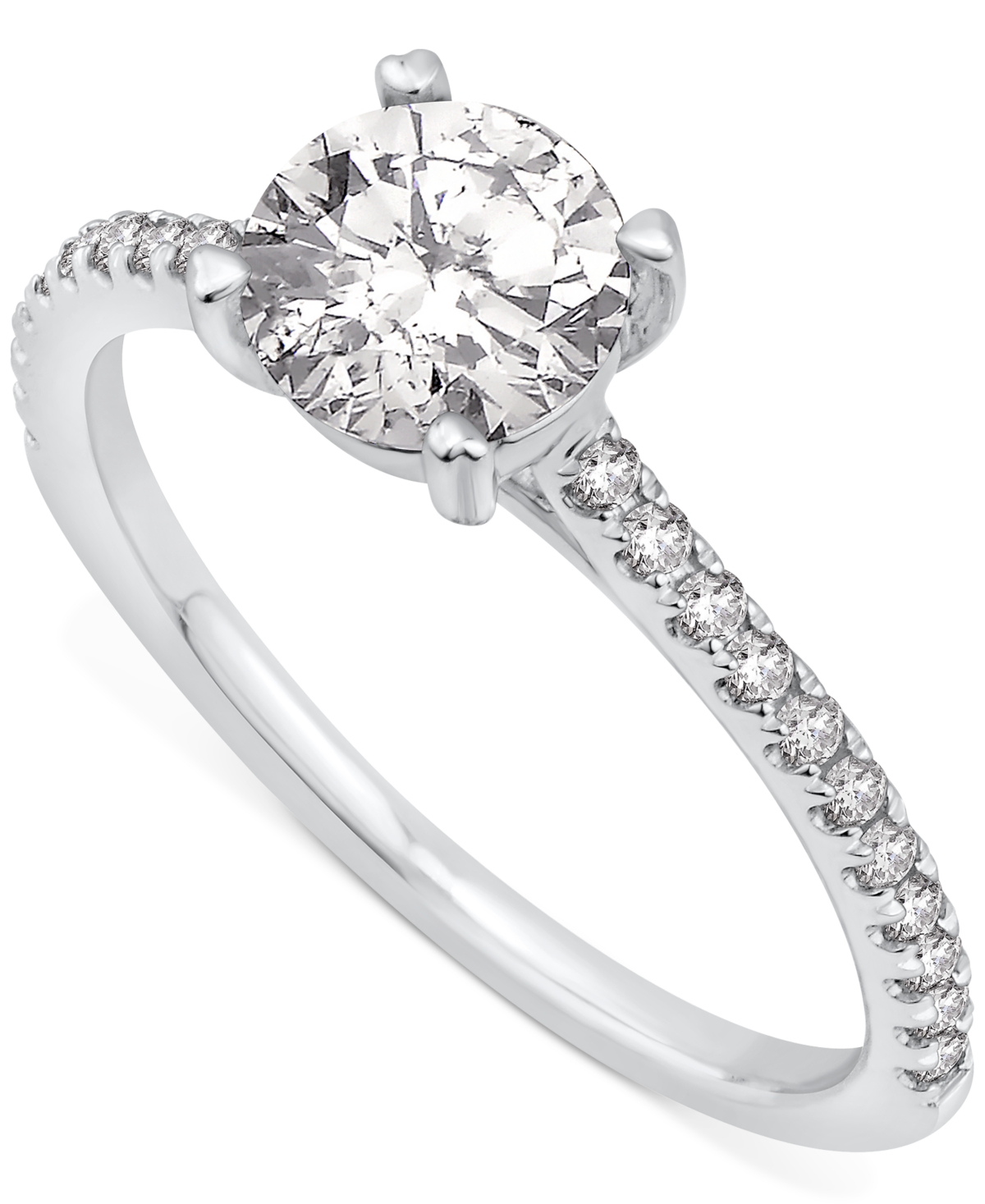 Gia Certified Diamond Engagement Ring (1-1/4 ct. t.w.) in 14k White Gold - White Gold