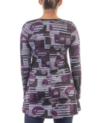 Women's Scoop Neck Long Sleeve Tunic Top