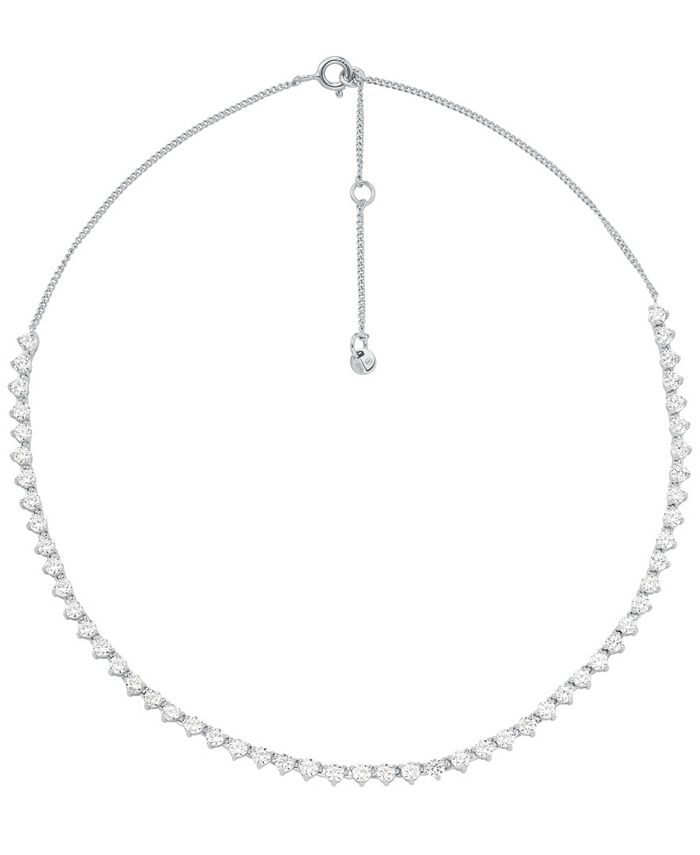 Michael Kors Sterling Silver Tennis Necklace Macy's