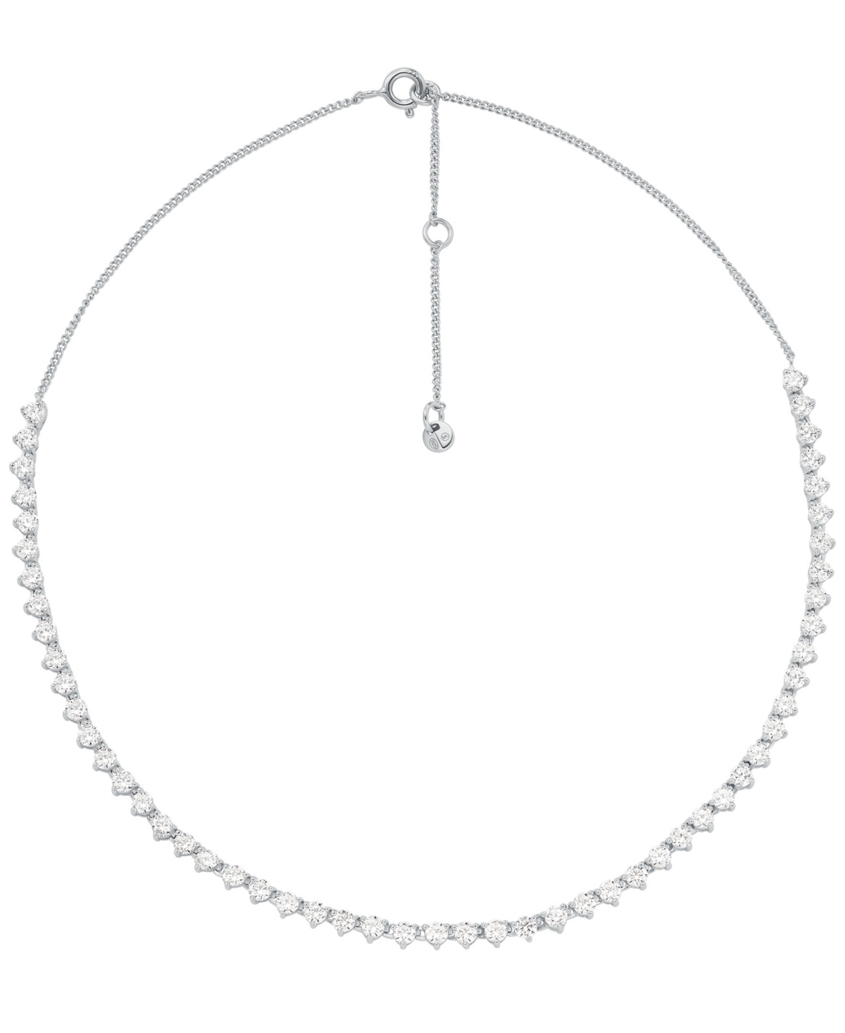 Shop Michael Kors Sterling Silver Tennis Necklace