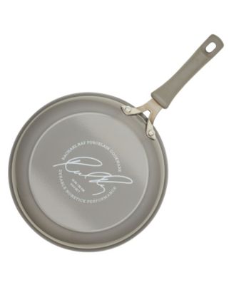 Padella Antiaderente Rachael Ray Cook + Create – 30 Cm, Anodizzata Dura, Superficie A Griglia, Nero, Manico Confortevole