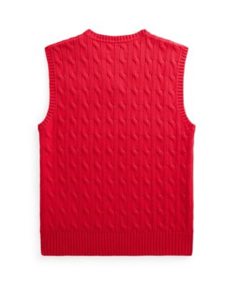 Big Boys Cable- Knit Sweater Vest