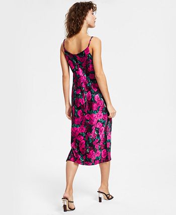 Ava velvet clearance burnout slip dress