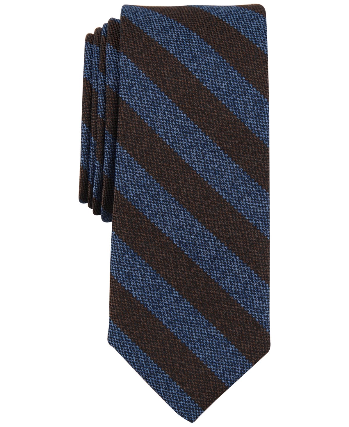 Bar Iii Men's Arrow Striped Skinny Tie, Created For Macy's In Taupe