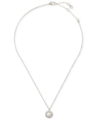 Candy Shop Imitation Pearl Halo Pendant Necklace, 17" + 3" extender