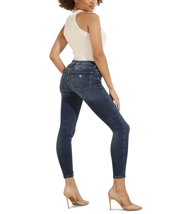 GUESS Women's Mid-Rise Sexy Curve Skinny Jeans - Macy's