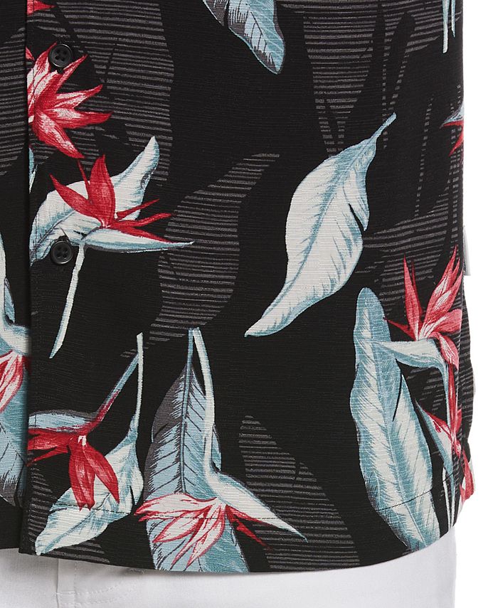 Cubavera Men's Short Sleeve Tropical Jacquard Shirt - Heritage Fit, Point Collar, Woven Fabric - View #3