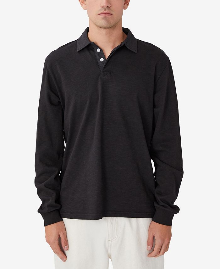 COTTON ON Men s Rugby Long Sleeve Polo Shirt Macy s