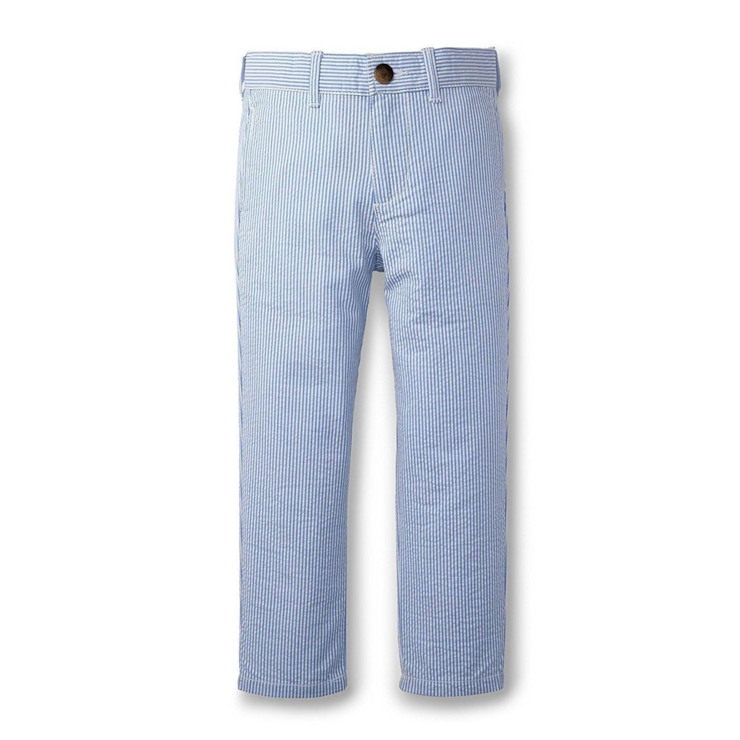 Брюки Hope & Henry Cotton Seersucker Suit Pant для мальчиков-малышей, цвет: Синий — фото 1