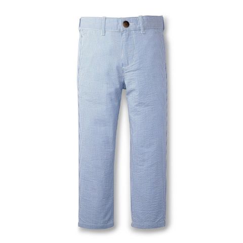 Брюки Hope & Henry Cotton Seersucker Suit Pant для мальчиков-малышей, цвет: Синий