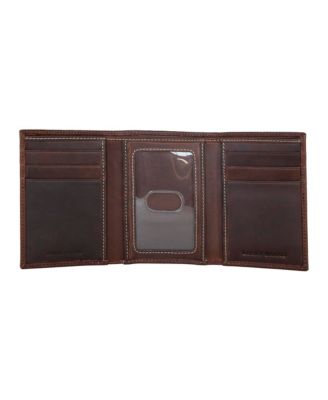 Men's Western Embossed Leather Trifold Wallet