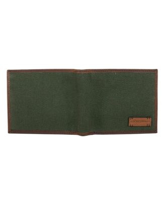 Men's Canvas with Leather Trim Bifold Wallet