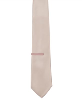 Men's Solid Tie & 1" Tie Bar Set