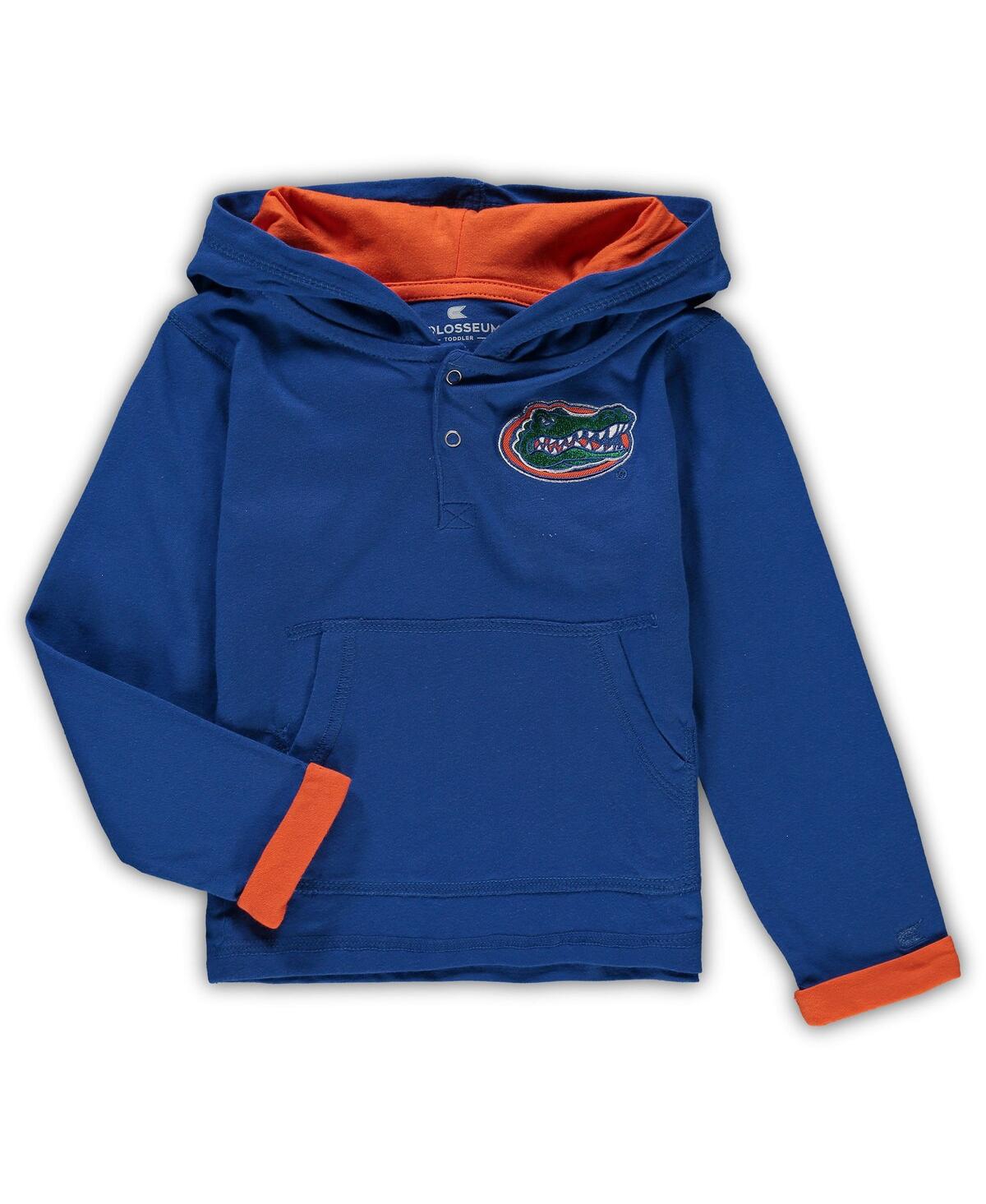 Colosseum Toddler Boys  Royal, Heathered Gray Florida Gators Poppies Hoodie And Sweatpants Set In Royal,heathered Gray