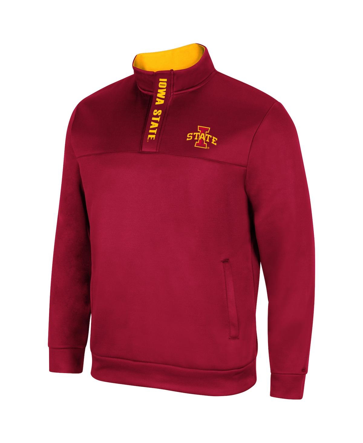 Shop Colosseum Men's  Cardinal Iowa State Cyclones No Tomorrow Quarter-zip Jacket