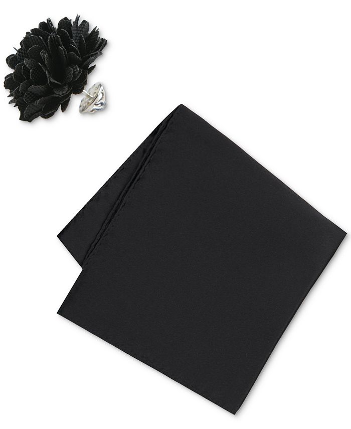 ConStruct Men's Solid Pocket Square & Lapel Pin Set Macy's