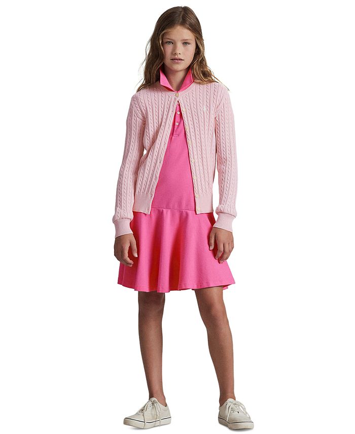 Polo Ralph Lauren Big Girls Cable-Knit Cotton Cardigan & Reviews - Sweaters  - Kids - Macy's