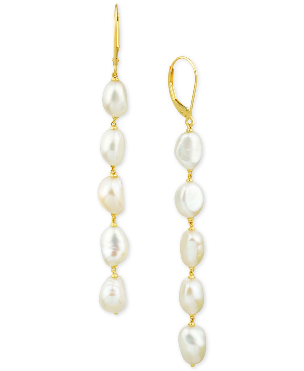 Honora Cultured Freshwater Baroque Pearl (6-7mm) Drop Earrings In 14k Gold