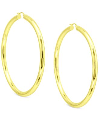 Round Polished Large Hoop Earrings, 70mm, Created for Macy's