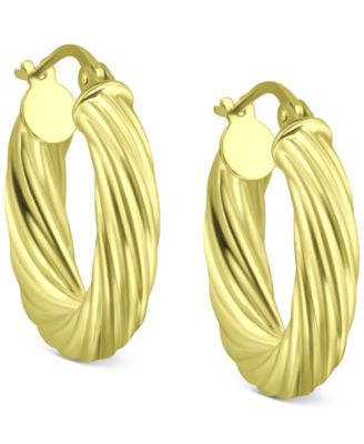 Wide Twist Small Hoop Earrings, 20mm, Created for Macy's