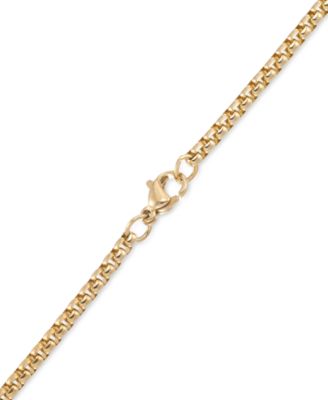 Black Agate & Lion Head 24" Pendant Necklace in Gold-Tone Ion-Plated Stainless Steel