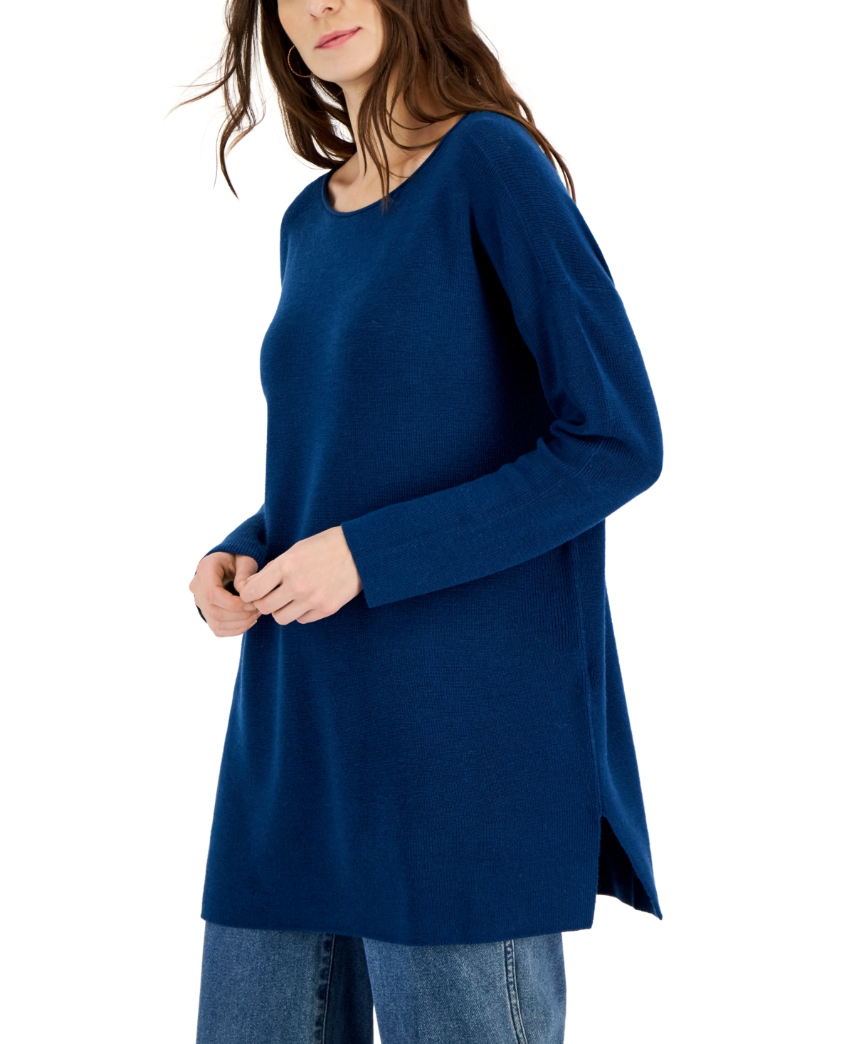 Eileen fisher merino wool tunic sweater discount