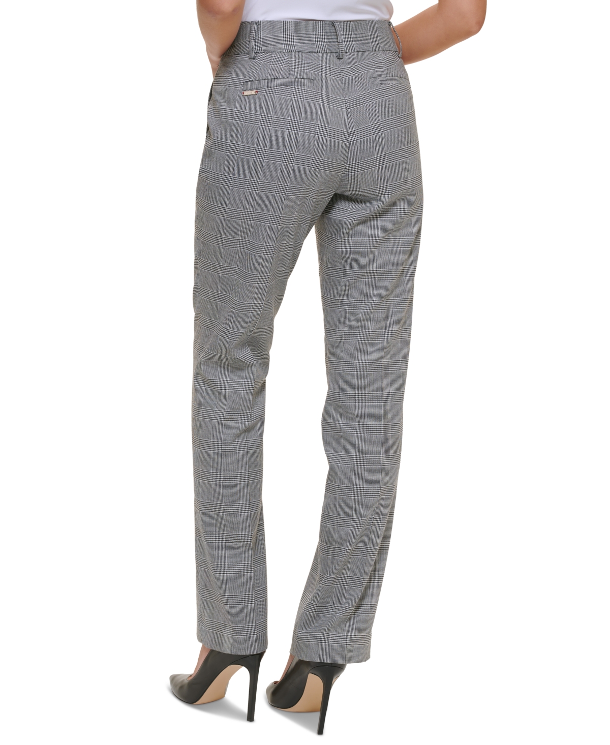 Tommy Hilfiger Women'sSutton Boot-Leg Trousers - Glen Plaid