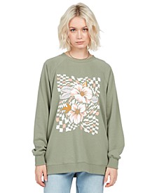 Juniors' Stone Magic Fleece Boyfriend Graphic Sweatshirt