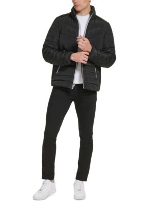 Men's Mixed Quilted Puffer Jacket