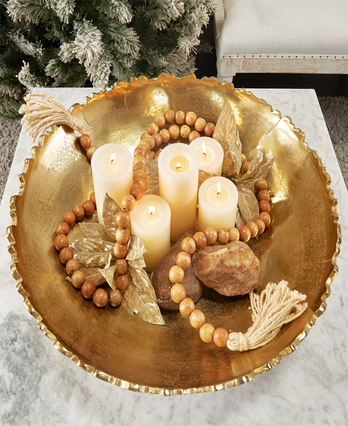Rosemary Lane Handmade Beaded Garland with Tassel
