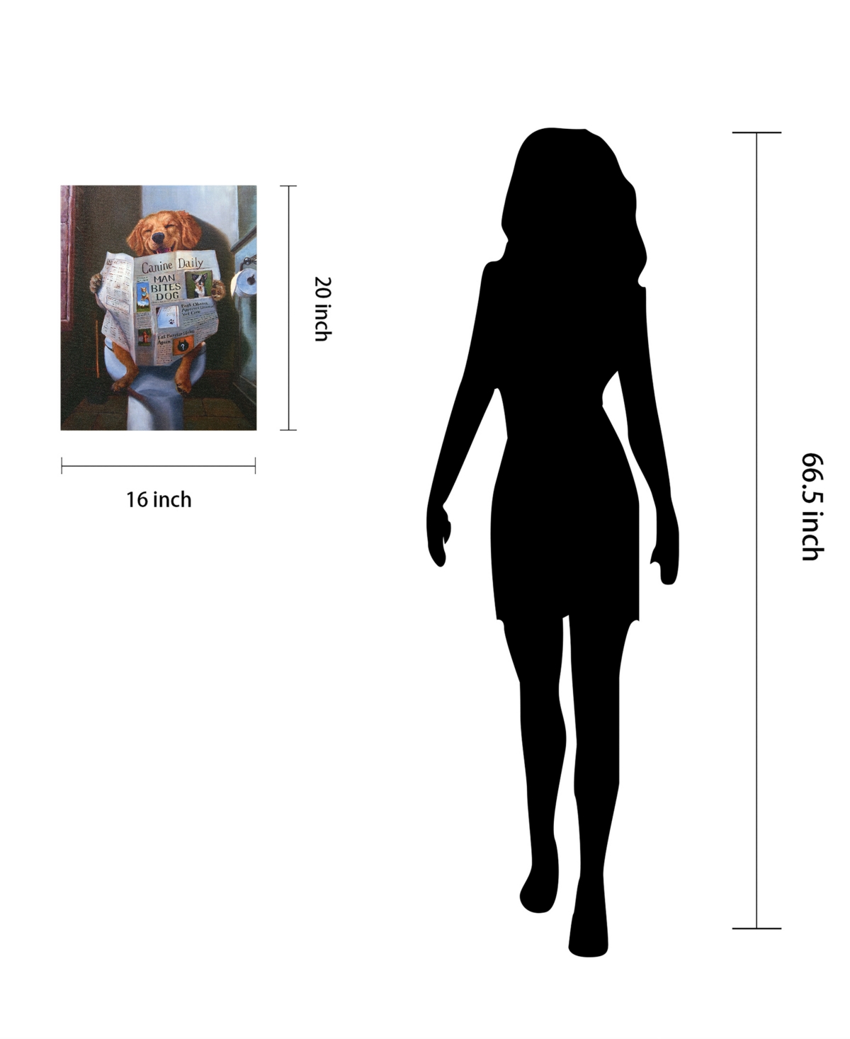 Empire Art Direct 'Dog Gone Funny' Graphic Art Print On Wrapped Canvas Wall Art,