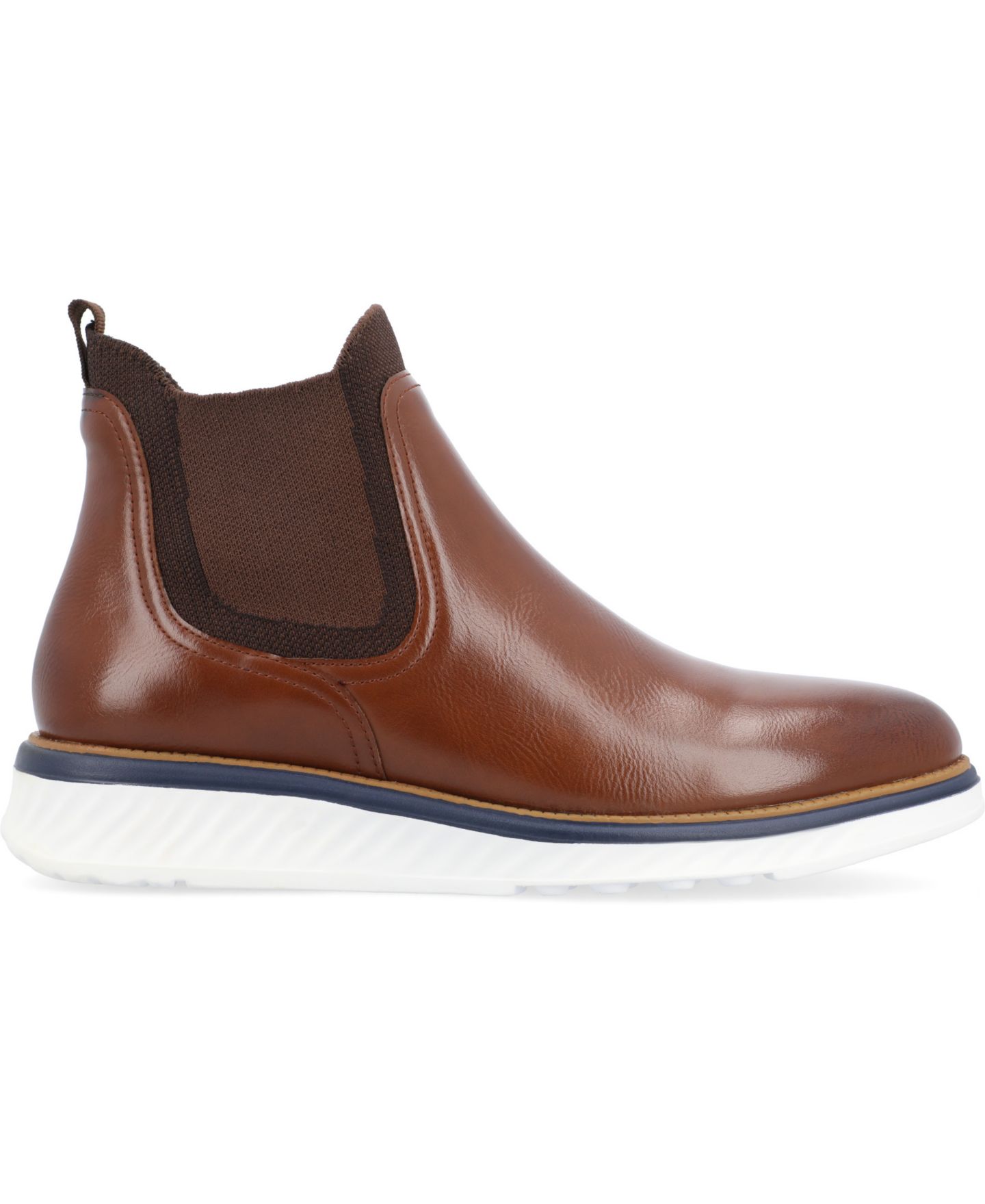 Мужские ботинки Vance Co. Hartwell Tru Comfort Foam Pull-On Round Toe Chelsea Boot, цвет: Коричневый — фото 5