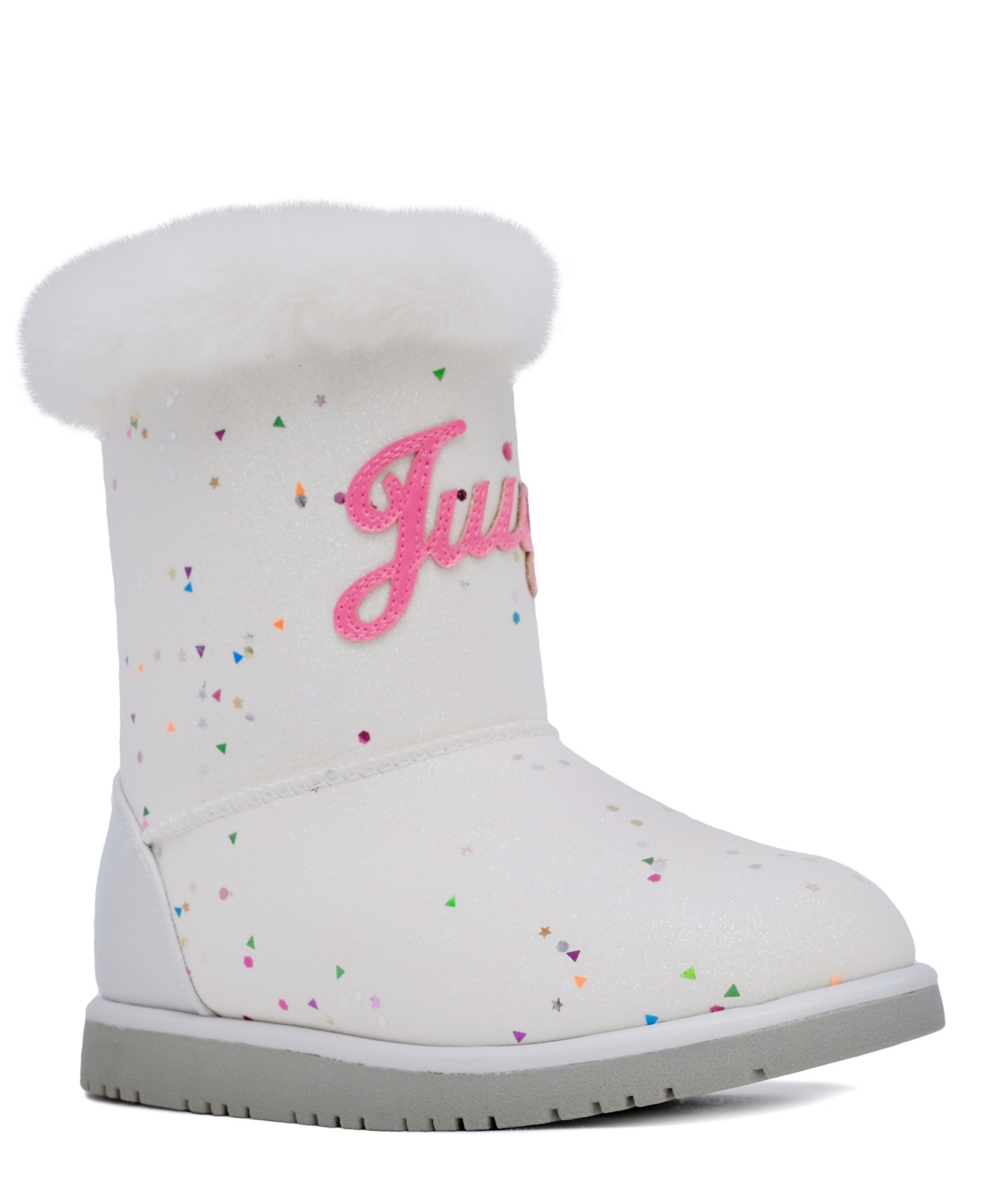 Shop Juicy Couture Little Girls Malibu Cold Weather Slip On Boots In White