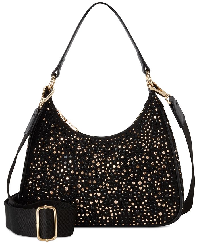 Voyager large hotfix leather tote top